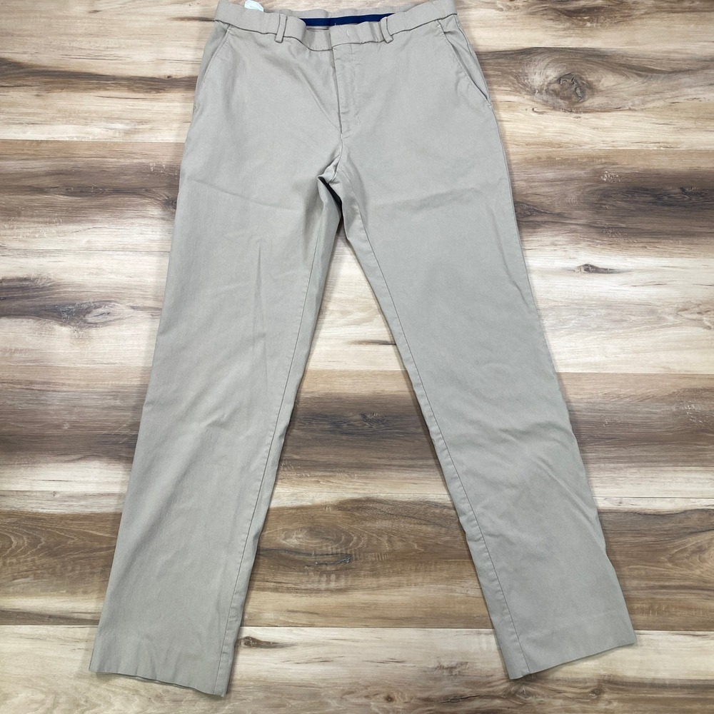 Tommy Hilfiger Chinos Mens 34x30 Heritage Rayon Blend Slim Straight Khaki Tan